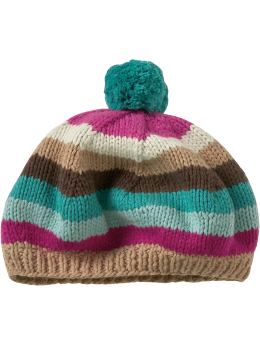 BabyGap: Pom-pom beret - multi stripe