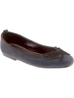 GapKids: Butterfly ballet flats - brown dot