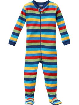 BabyGap: Bright striped footed sleeper - multi