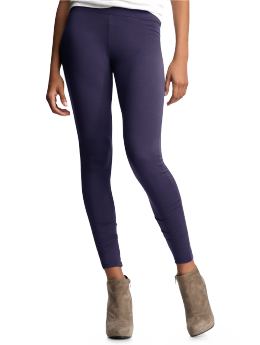 Women: Stretch knit leggings - dark indigo
