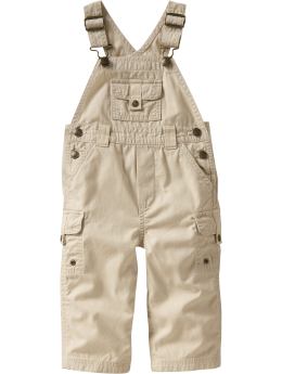 BabyGap: Snap-tab twill overalls - khaki