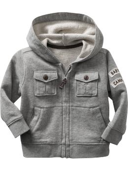 BabyGap: Cargo zip-up hoodie - gray
