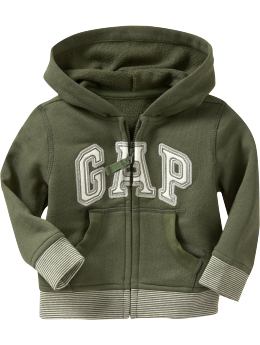 BabyGap: Arch logo zip-up hoodie - jungle green