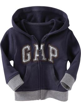 BabyGap: Arch logo zip-up hoodie - marine blue