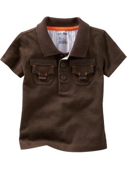 BabyGap: Two-pocket polo - classic brown