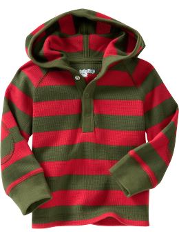 BabyGap: Striped waffle-knit hoodie - stripe