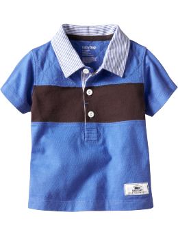 BabyGap: Chest striped polo - regatta blue