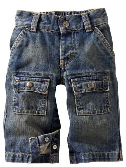 BabyGap: Snap-cargo jeans - denim
