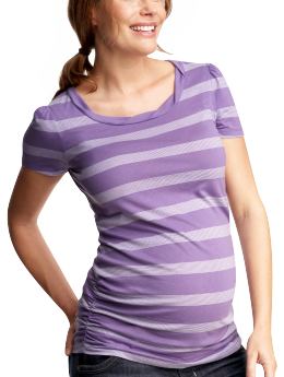 GapMaternity: Striped twist-neck T - summer grape