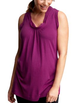 GapMaternity: Long pleated-neck top - orchid blossom