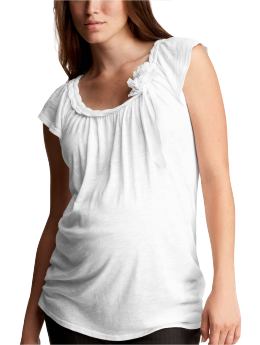 GapMaternity: Braided corsage T - optic white