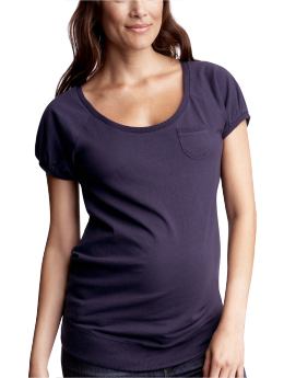 GapMaternity: Puff-sleeve terry top - dark indigo