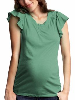 GapMaternity: Flutter sleeve top - irish clover
