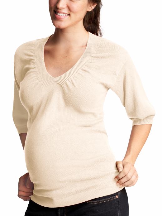 GapMaternity: Gathered-sleeve sweater - cream