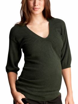 GapMaternity: Gathered-sleeve sweater - mistletoe