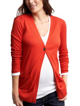 GapMaternity: Single button cardigan - flame