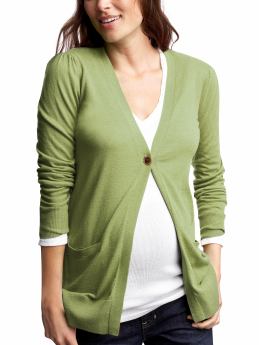 GapMaternity: Single button cardigan - garland green