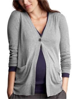 GapMaternity: Single button cardigan - heather gray