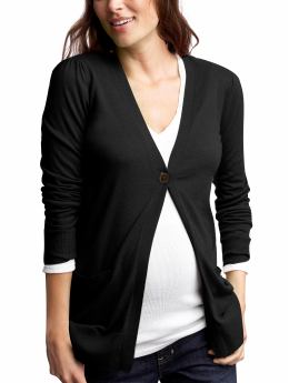 GapMaternity: Single button cardigan - true black