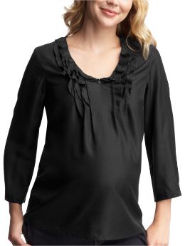 Silk ruffle blouse