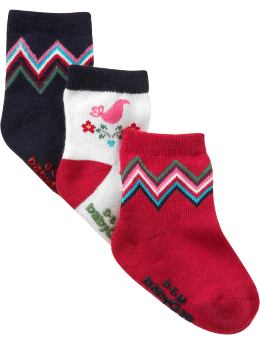 BabyGap: Zigzag striped socks (3-pack) - white