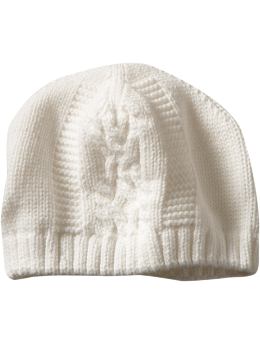 BabyGap: Cable knit beanie hat - milk