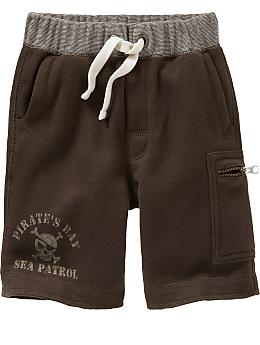 BabyGap: Pirate drawstring knit shorts - brown
