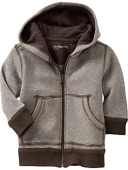BabyGap: Skinny striped zip-up hoodie - brown