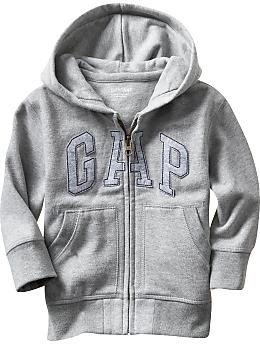 BabyGap: Arch logo zip-up hoodie - heather gray