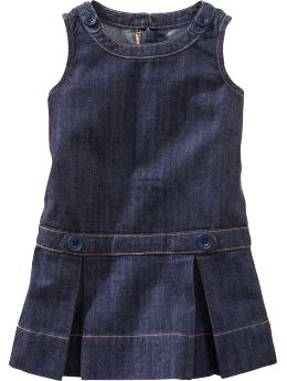 BabyGap: Denim jumper dress - blue denim