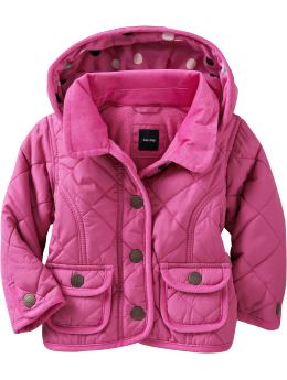 BabyGap: Quilted barn jacket - light english rose
