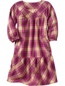 GapKids: Plaid drop-waist dress - deerfield