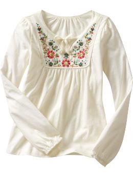 GapKids: Embroidered bib top - milk