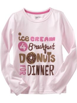 GapKids: Sparkly long-sleeved graphic T - new babe pink