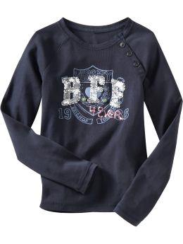GapKids: Button graphic T - blue galaxy