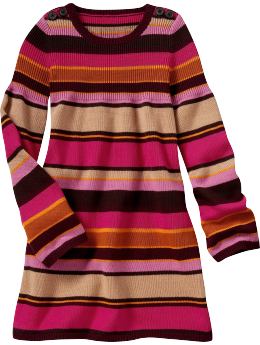 GapKids: Striped sweater dress - paradise pink
