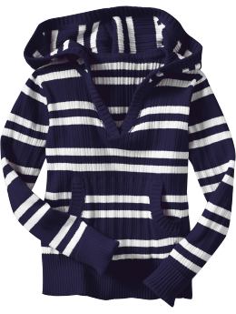 GapKids: Striped hooded sweater - blue galaxy