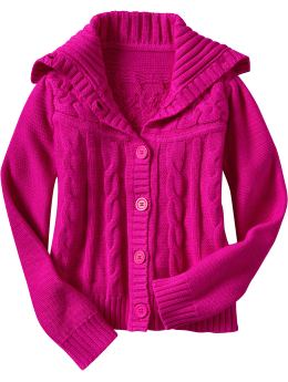 GapKids: Cable knit cardigan - paradise pink
