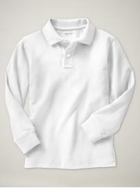Long-sleeved piqu� polo