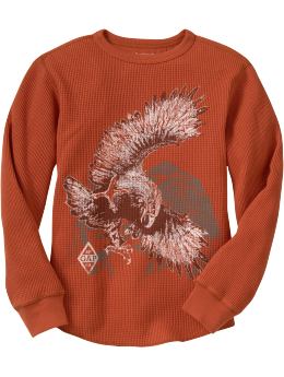 GapKids: Wildlife graphic waffle knit T - winter cider
