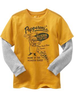 GapKids: 2-in-1 graphic T - gold ribbon
