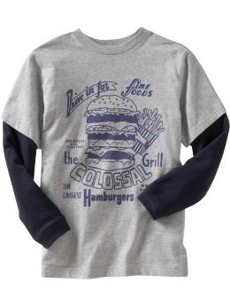 GapKids: 2-in-1 graphic T - light heather gray
