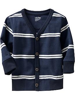 BabyGap: Striped knit cardigan - blue galaxy