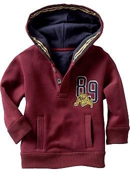 BabyGap: Sporty henley hoodie - rose wood