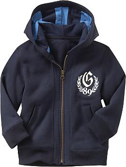 BabyGap: Logo crest zip-up hoodie - blue galaxy