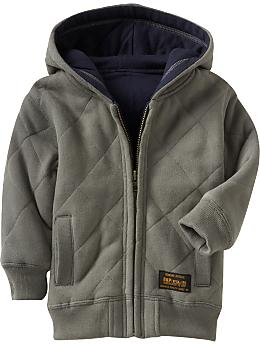 BabyGap: Quilted zip-up hoodie - grey flannel