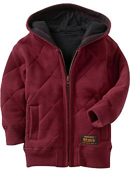 BabyGap: Quilted zip-up hoodie - rose wood