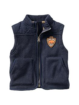 BabyGap: Pro Fleece vest - blue galaxy