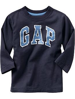 BabyGap: Long-sleeved arch logo graphic T - blue galaxy