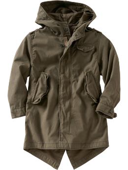 GapKids: Canvas parka - deep moss